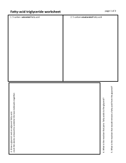 Fatty-acid triglyceride worksheet