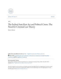 The Federal Anti-Riot Act and Political Crime
