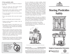 Storing Pesticides Safely - VT Horticulture