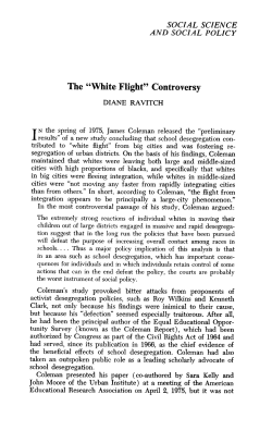 The "White Flight" Controversy