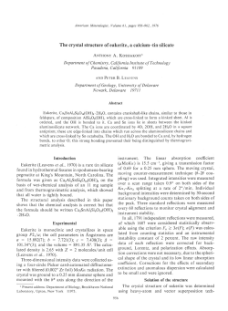 The crystal structure of eakerite, a calcium