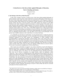 Critical Review of the Dewey-Bode Applied Philosophy of Education,