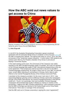 How the ABC sold out news values to get access to China