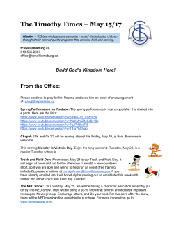 TCS Timothy Times &ndash; May 15, 2017