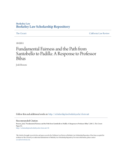 Fundamental Fairness and the Path from Santobello to Padilla: A