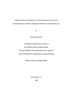 Narratives on the Impact of Colonialism on the Lives