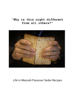 Life in Messiah Passover Seder Recipes