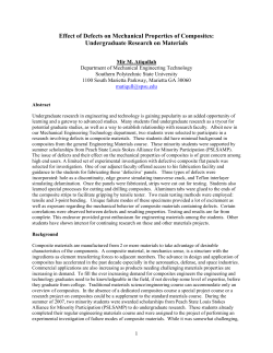 Effect of Defects on Mechanical Properties of Composites