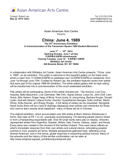 China: June 4, 1989 - Asian American Arts Centre