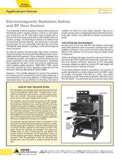 Electromagnetic Radiation Safety and RF Heat Sealers