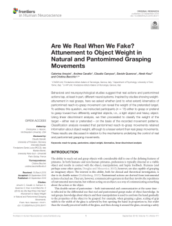 Are We Real When We Fake? Attunement to Object Weight in