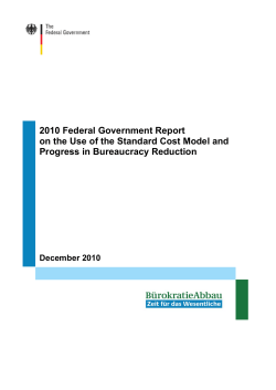 2010 Federal Government Report on the Use of