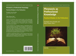 Phronesis as Professional Knowledge