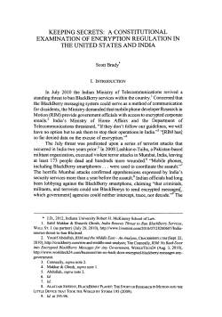 Keeping Secrets - Robert H. McKinney School of Law