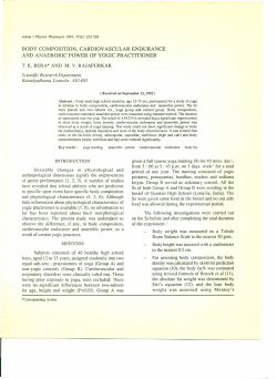 body composition, cardiovascular endurance and anaerobic power