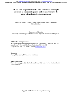 z-VAD-fmk-augmentation of TNF&alpha;-stimulated