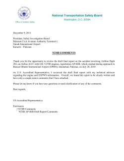 Comments - Pakistan Civil Aviation Authority