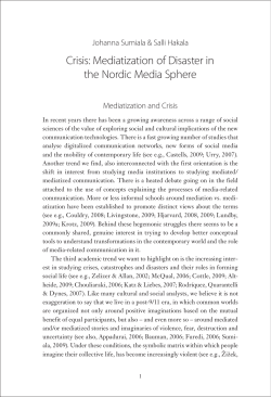 crisis: mediatization of disaster in the nordic media sphere