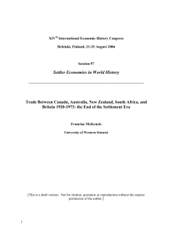Trade Ties Between Canada, Australia, New Zealand, South Africa