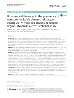 Urban-rural differences in the prevalence of non