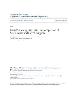 Racial Stereotypes in Satire: A Comparison of Mark Twain and Dave