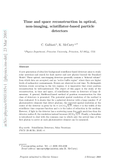 Time and space reconstruction in optical, non