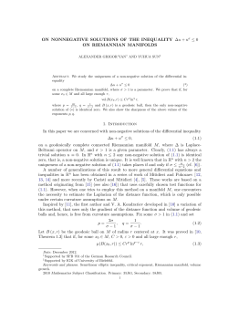ON NONNEGATIVE SOLUTIONS OF THE INEQUALITY &Delta;u + u &sigma;