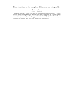 Phase transitions in the adsorption of lithium atoms onto graphite