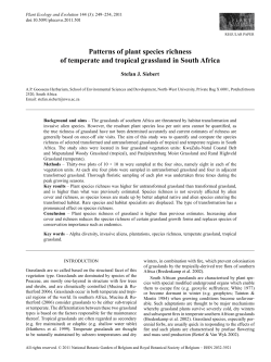 Patterns of plant species richness of temperate and tropical