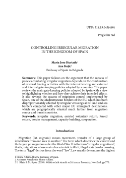 controlling irregular migration in the kingdom of spain