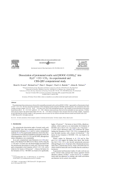 Dissociation of protonated oxalic acid [HOOC