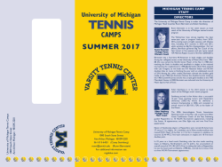 Brochure - Michigan Sports Camps