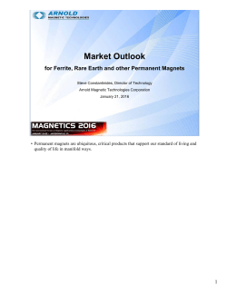 Market Outlook for Ferrite, Rare Earth and Other Permanent Magnets