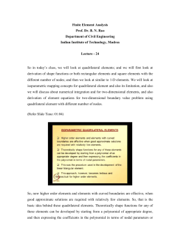 Finite Element Analysis Prof. Dr. BN Rao Department of Civil