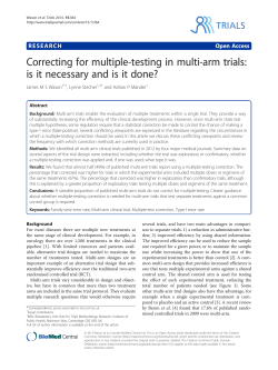 Correcting for multiple-testing in multi-arm trials: is it