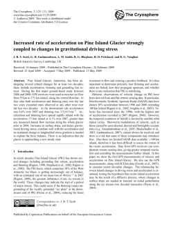 Increased rate of acceleration on Pine Island