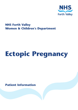ectopic pregnancy - NHS Forth Valley