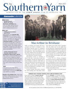 March 2017 - Down Under Club of Winnipeg