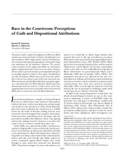 Race in the Courtroom: Perceptions of Guilt and