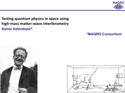 Testing quantum physics in space using high-mass matter