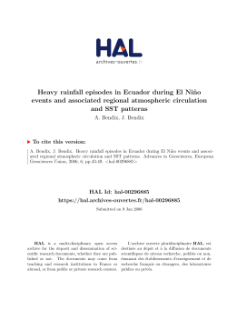 Heavy rainfall episodes in Ecuador during El Niño events and