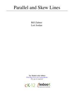 Parallel and Skew Lines