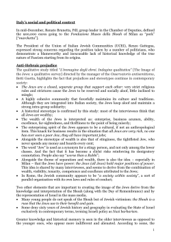 Italy - Kantor Center for the Study of Contemporary European Jewry