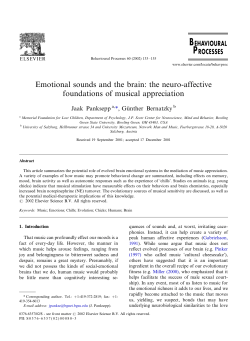 Emotional sounds and the brain: the neuro