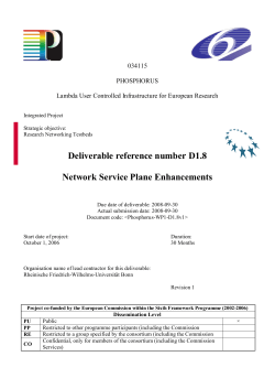 Network Service Plane Enhancements