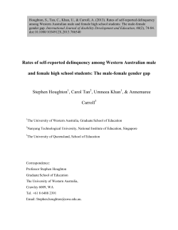 Rates of self-reported delinquency among Western