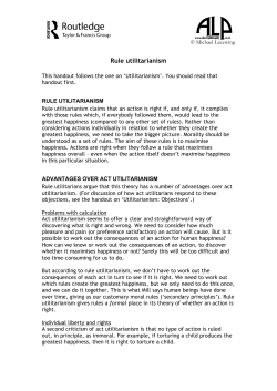 Rule utilitarianism