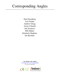 Corresponding Angles