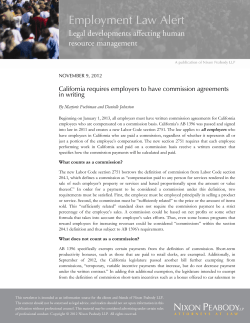 California requires employers to have commission agreements in