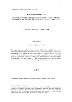 A practical Heckscher-Ohlin model